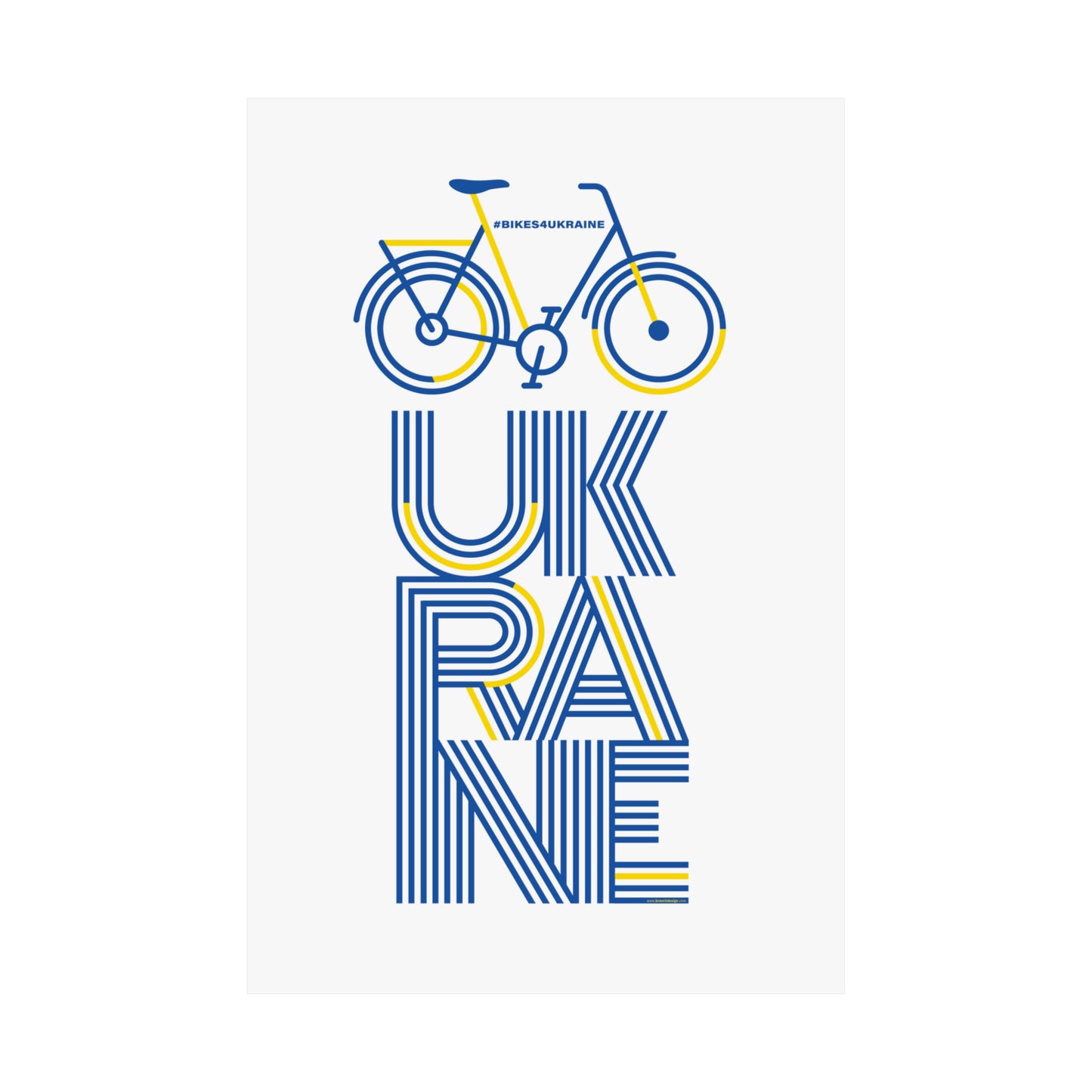 Bikes4Ukraine - Design by Brian Branch (CA) - White Design