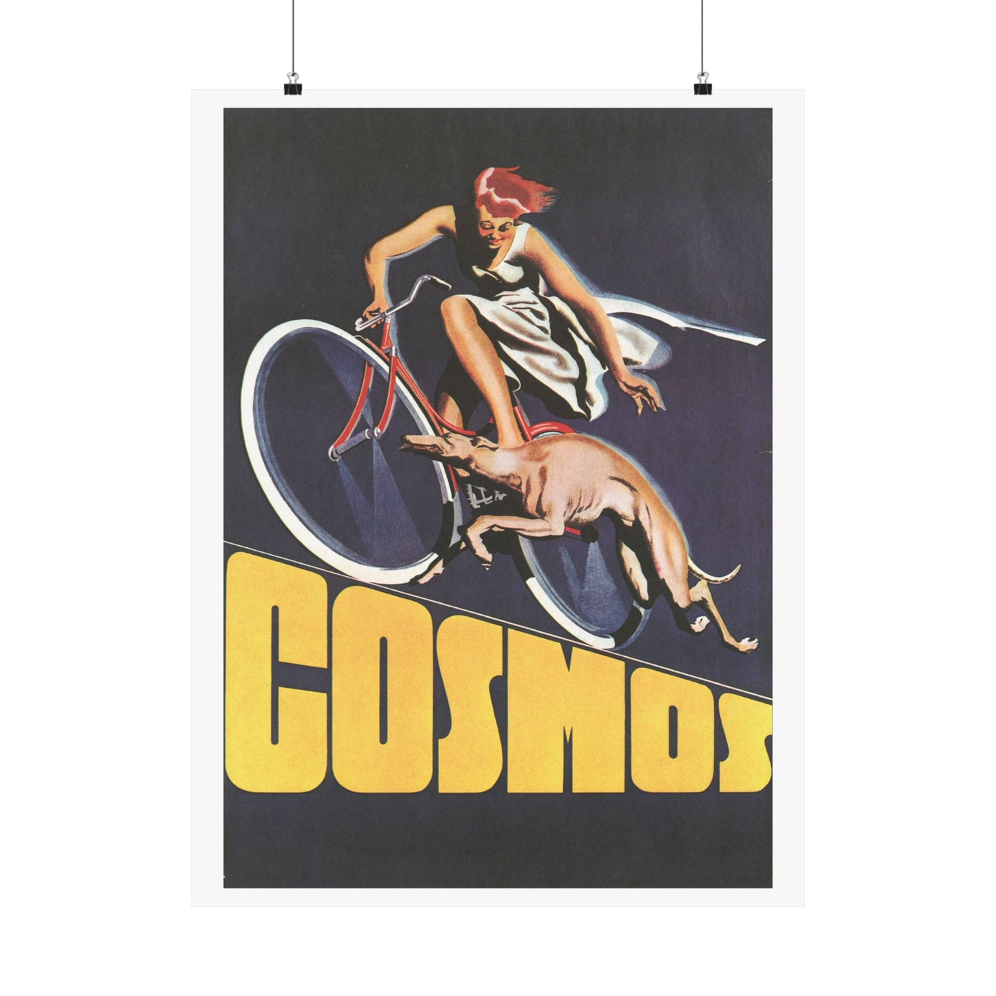 Cosmos Bicycles - Classic Vintage Bicycle Poster - Switzerland 1935