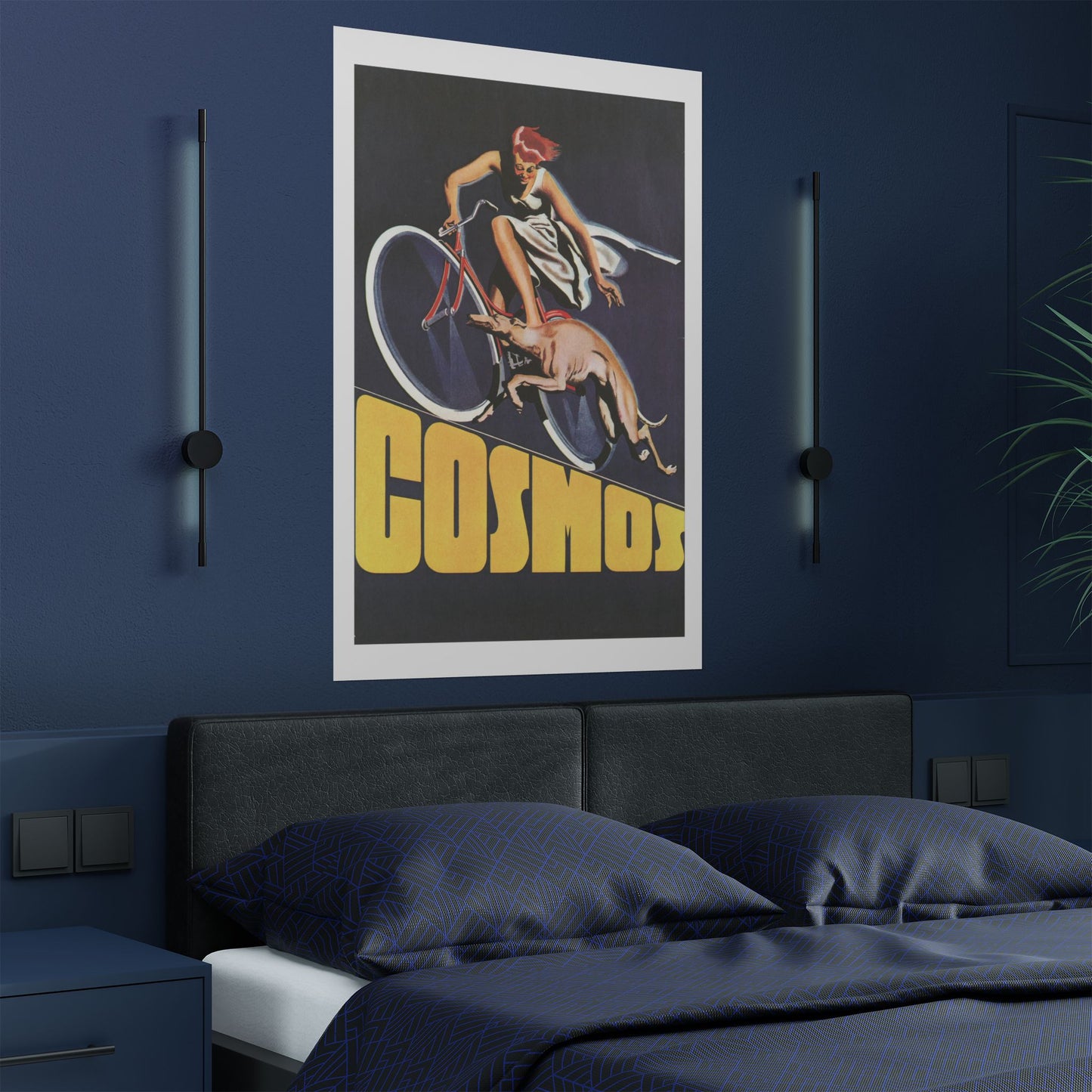 Cosmos Bicycles - Classic Vintage Bicycle Poster - Switzerland 1935