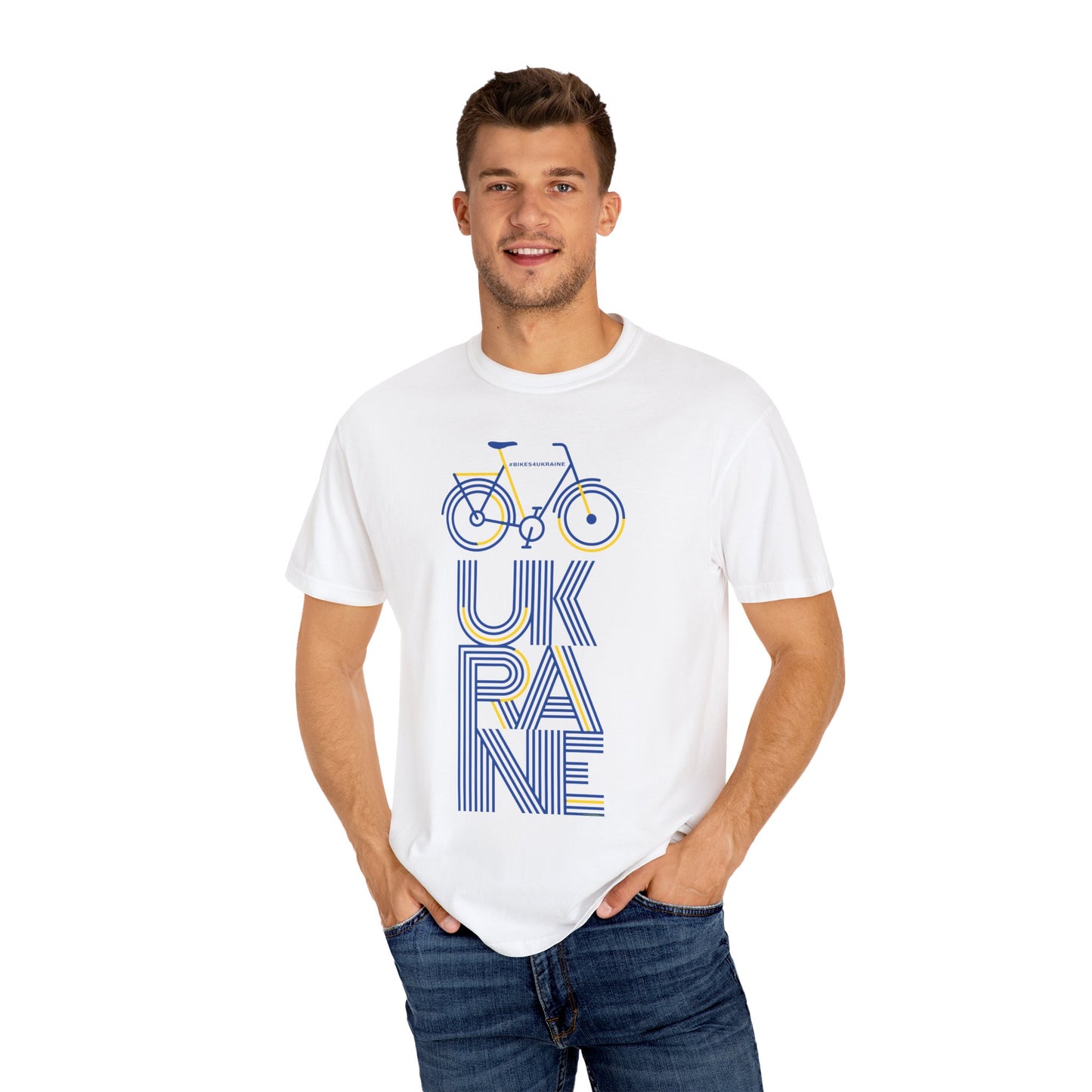 Bikes4Ukraine T-shirt - Design by Brian Branch