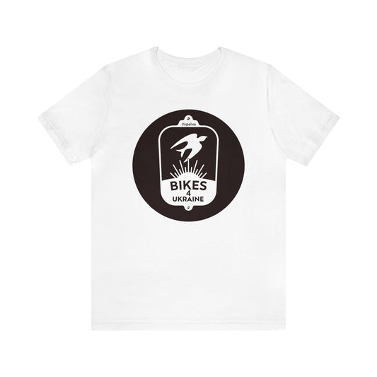 Bikes4Ukraine Logo T-shirt - Black - Unisex Jersey Short Sleeve Tee