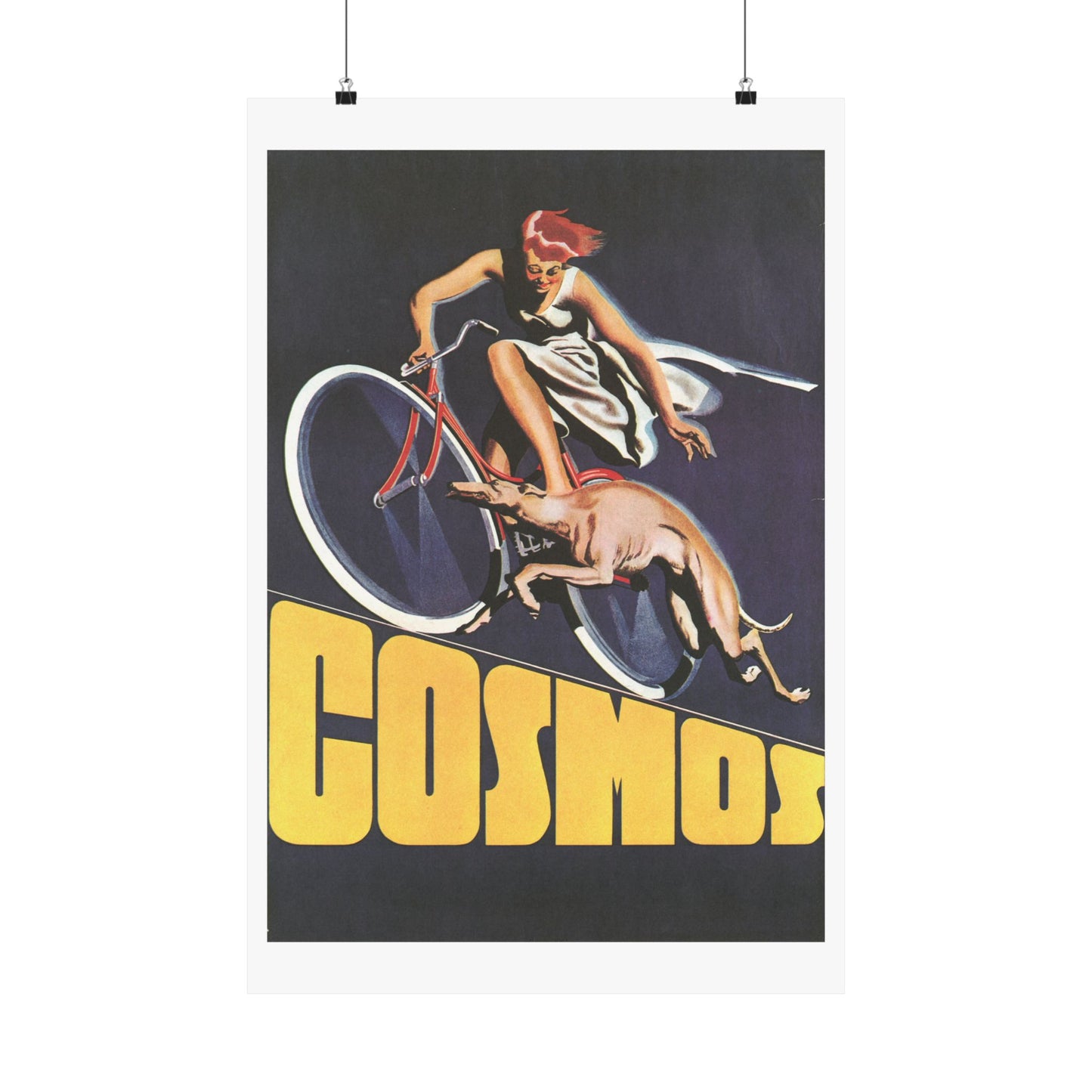 Cosmos Bicycles - Classic Vintage Bicycle Poster - Switzerland 1935