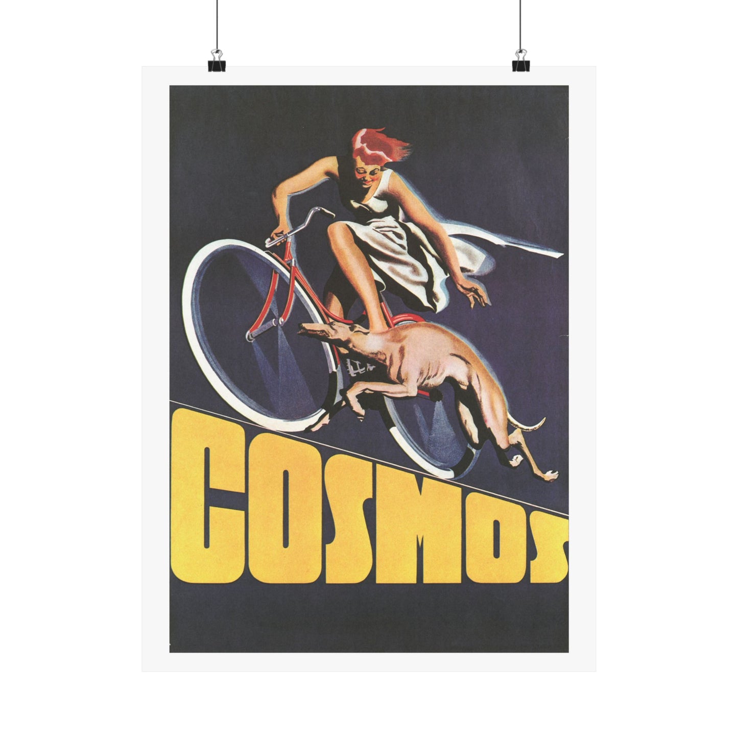 Cosmos Bicycles - Classic Vintage Bicycle Poster - Switzerland 1935