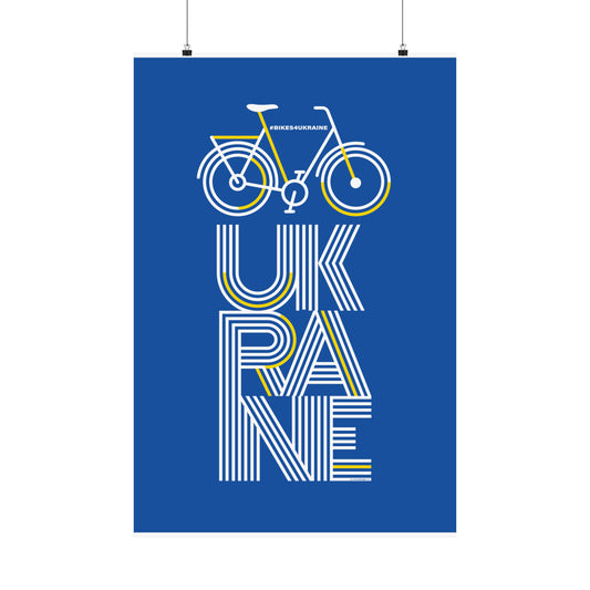 Bikes4Ukraine - Design by Brian Branch (CA) - Blue Design
