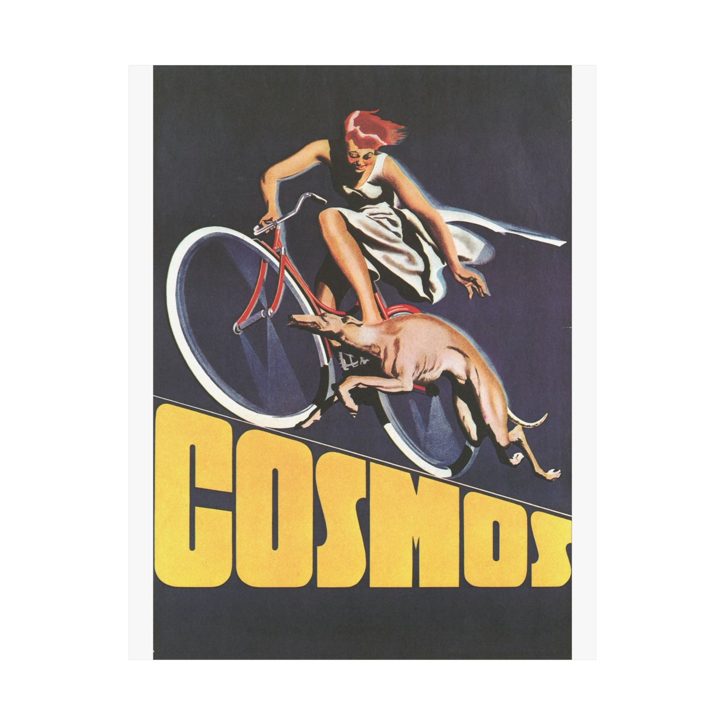 Cosmos Bicycles - Classic Vintage Bicycle Poster - Switzerland 1935