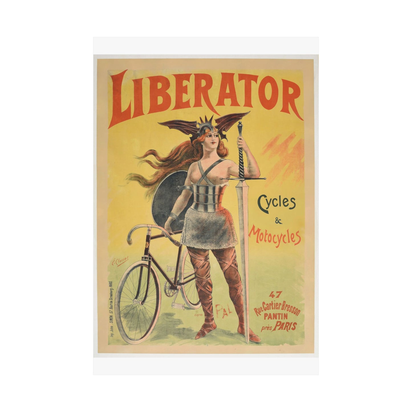 Liberator - Vintage Bicycle Poster - France 1899