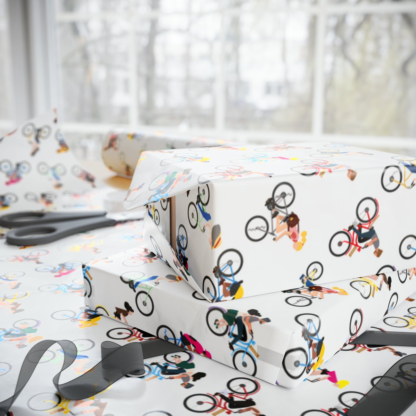 Bicycle Wrapping Paper - Cyclists