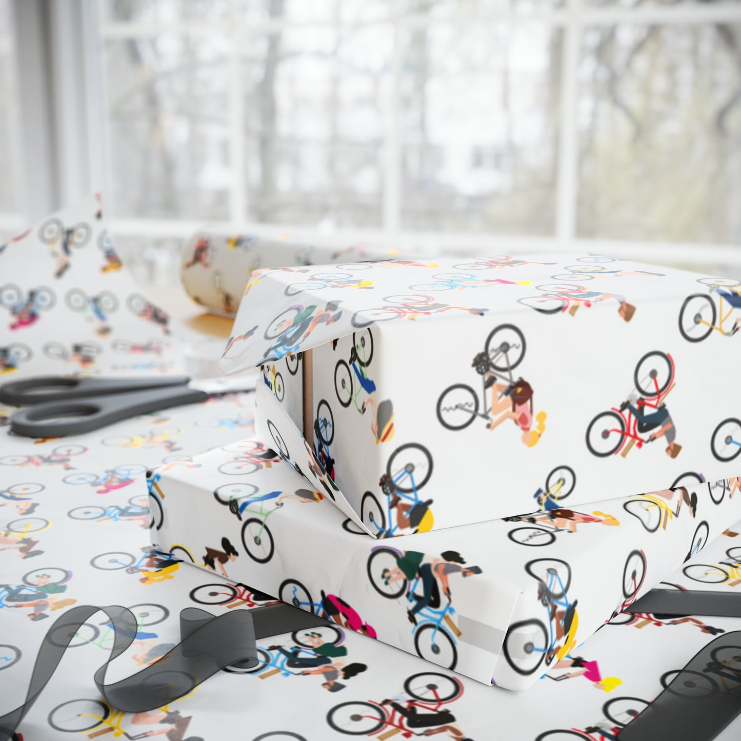 Bicycle Wrapping Paper - Cyclists