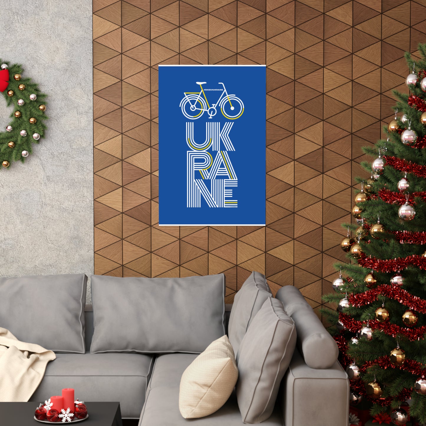 Bikes4Ukraine - Design by Brian Branch (CA) - Blue Design