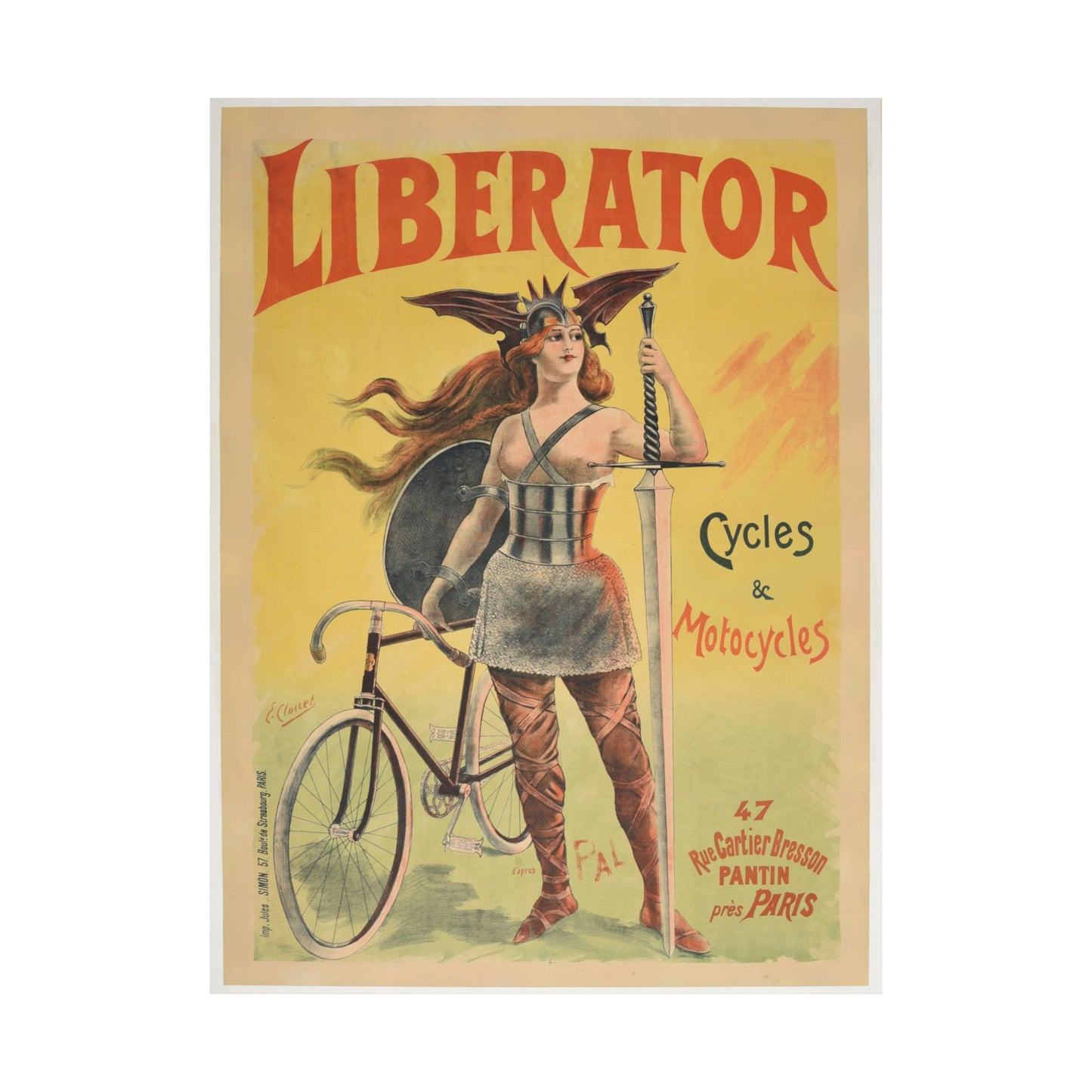 Liberator - Vintage Bicycle Poster - France 1899